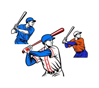 Baseball player vector illustration Stock Illustration