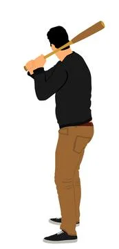 Baseball player vector illustration isolated on white background Stock-Illustration