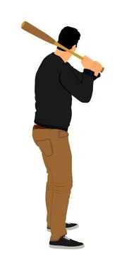 Baseball player vector illustration isolated on white background イラスト素材