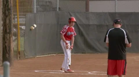 BaseBall Player Warms Up in Slow Motion Stock Footage 62487310