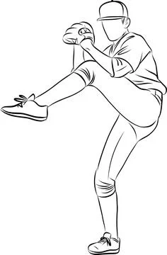 Baseball players in dynamic action in action Stock Illustration