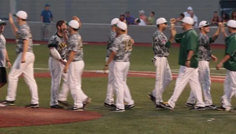 Baseball Players High Five (HD) Stock Footage 7732733