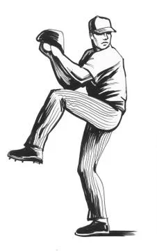 Baseball playerz Stock Illustration
