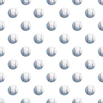 Baseball playing balls seamless repeating pattern background 스톡 일러스트