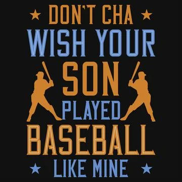 Baseball playing typography tshirt design  Stock Illustration