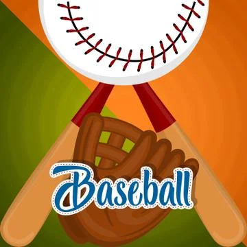 Baseball poster illustration Stock Illustration