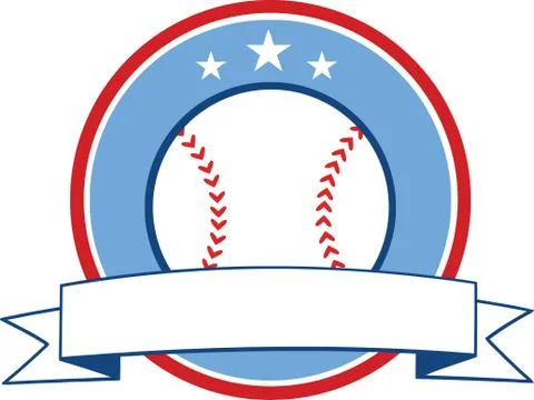 Baseball Ribbon Banner Stock-Illustration