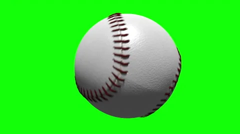 Baseball rotating on green screen background Stock-Footage 46240386