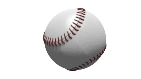 Baseball rotating on white background Stock Footage 40839368