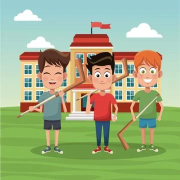 Baseball school team Ilustración de archivo