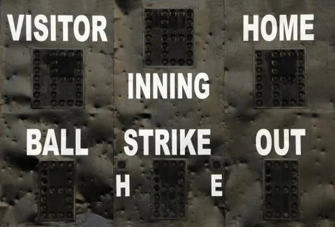 Baseball Score Board Stock Photos