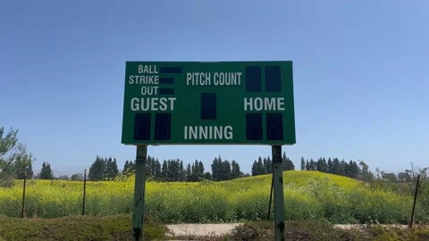 Baseball scoreboard Stock Footage 239755787