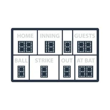 Baseball Scoreboard Icon Stock Illustration
