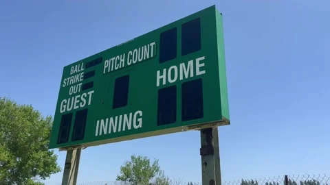 Baseball Scoreboard Side View Stock Footage 239755531