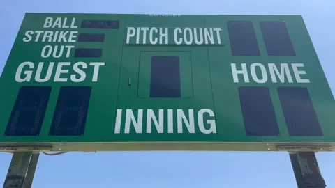 Baseball Scoreboard From Underneath Stock Footage 239755543