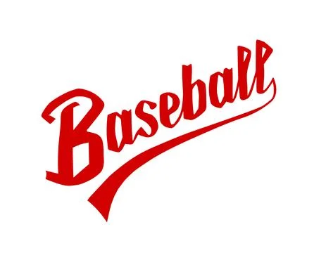 Baseball Script. Vector illustration 스톡 일러스트