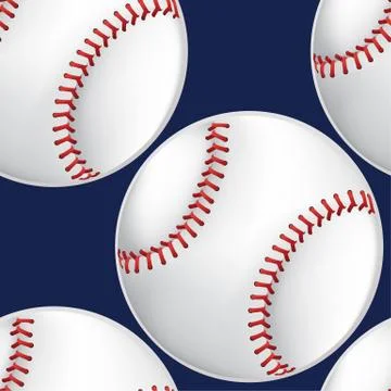 Baseball seamless pattern Stock Illustration