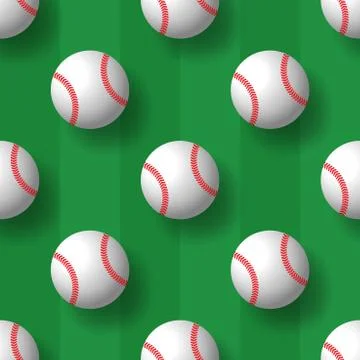Baseball Seamless pattern tennis ball vector tile background wallpaper scarf  イラスト素材
