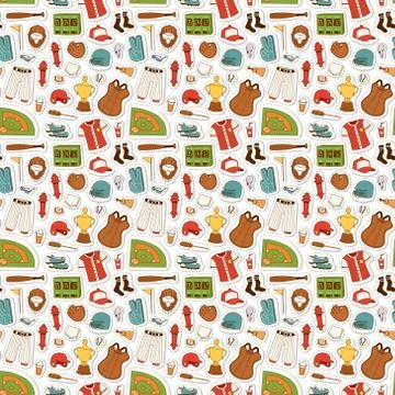 Baseball seamless pattern vector Illustrazione stock