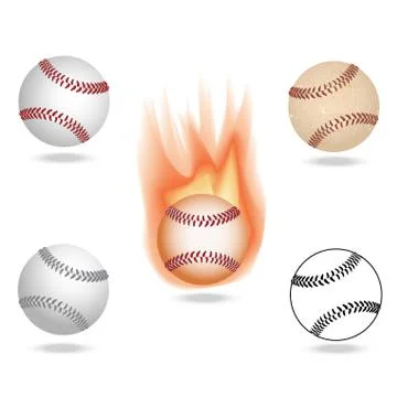 Baseball set Stock Illustration