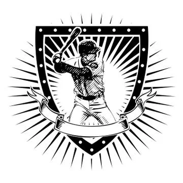 Baseball shield Stock Illustration