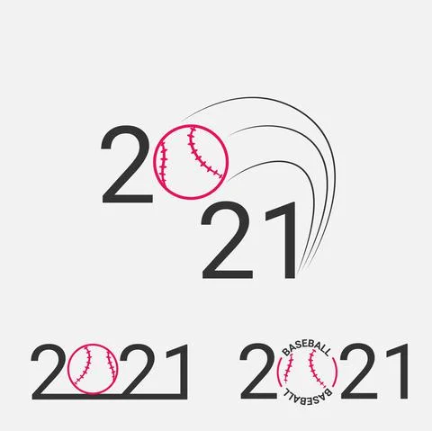 Baseball sign 2021. Set Baseball logo for a baseball event. Stock Illustration