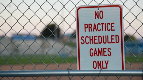 Baseball sign rack focus Vídeos de archivo 36241825