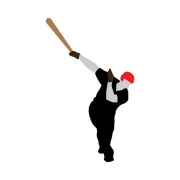 Baseball silhouette Stock Illustration