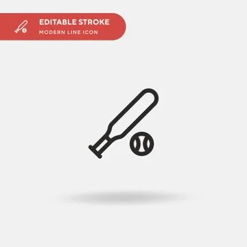 Baseball Simple vector icon. Illustration symbol design template for web mobi Stock Illustration