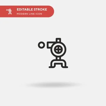 Baseball Simple vector icon. Illustration symbol design template for web mobi Stock Illustration