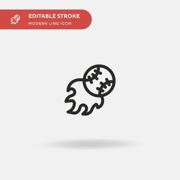 Baseball Simple vector icon. Illustration symbol design template for web mobi Stock Illustration