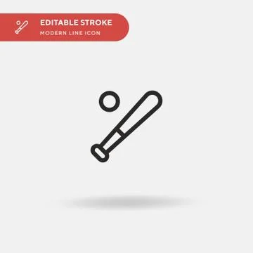 Baseball Simple vector icon. Illustration symbol design template for web mobi 스톡 일러스트