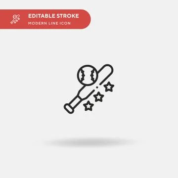 Baseball Simple vector icon. Illustration symbol design template for web mobi Stock Illustration