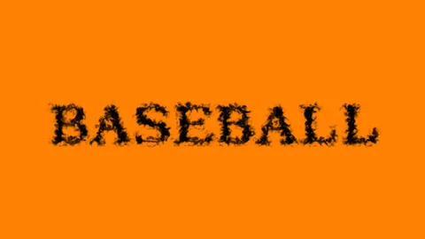 Baseball smoke text effect orange isolated background Stock Footage 138722903