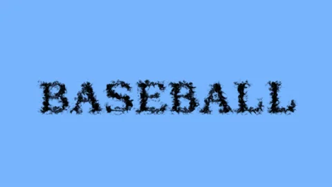 Baseball smoke text effect sky isolated background Stock Footage 138722904