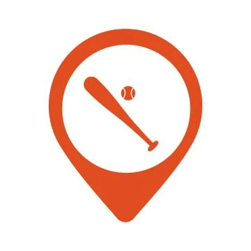 Baseball Speech Bubble Icon Stock Illustration