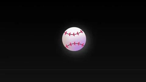 Baseball spinning against a dark background 動画素材 344773608