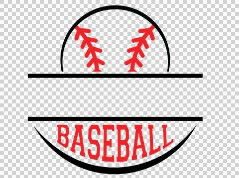 Baseball Split With Blank Space For Custom lines Ilustração Stock