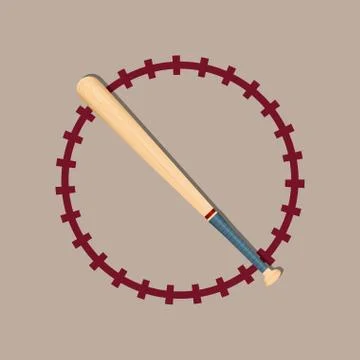 Baseball sport bat Illustrazione stock