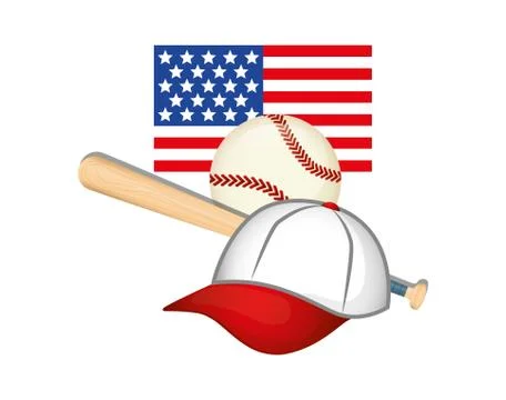 Baseball sport game Stock Illustration
