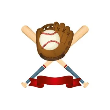 Baseball sport game Stock Illustration