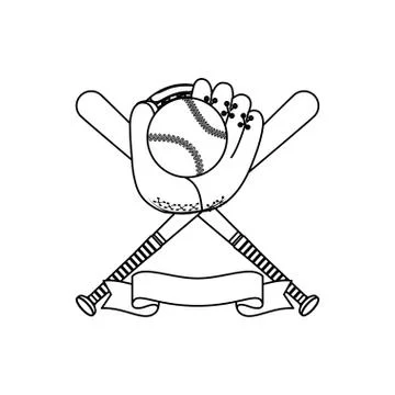 Baseball sport game Stock Illustration