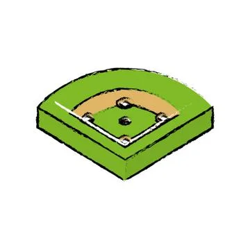 Baseball sport game Stock Illustration