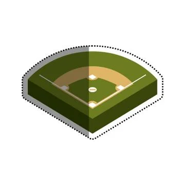 Baseball sport game Illustrazione stock