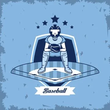 Baseball sport game Illustrazione stock