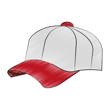 Baseball sport hat scribble Illustrazione stock