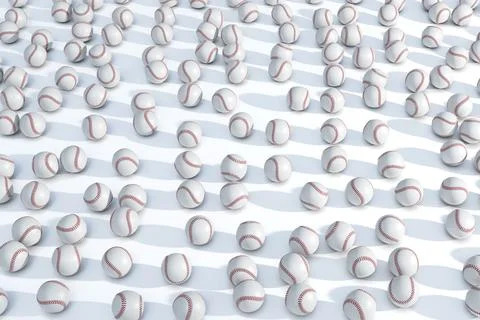Baseball Sports Ball Array Stockfoto's