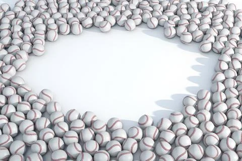 Baseball Sports Ball Array Stockfoto's