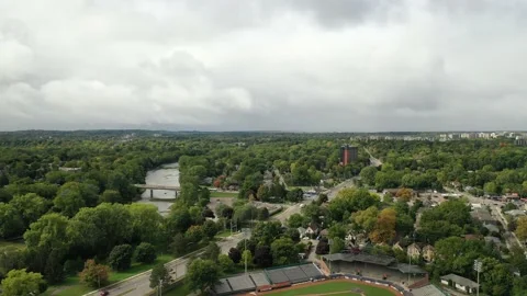 Baseball stadium from drone in the sky Stock Footage 212686105