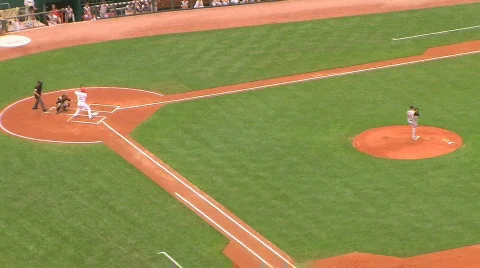 Baseball Stadium Home Run Stock Footage